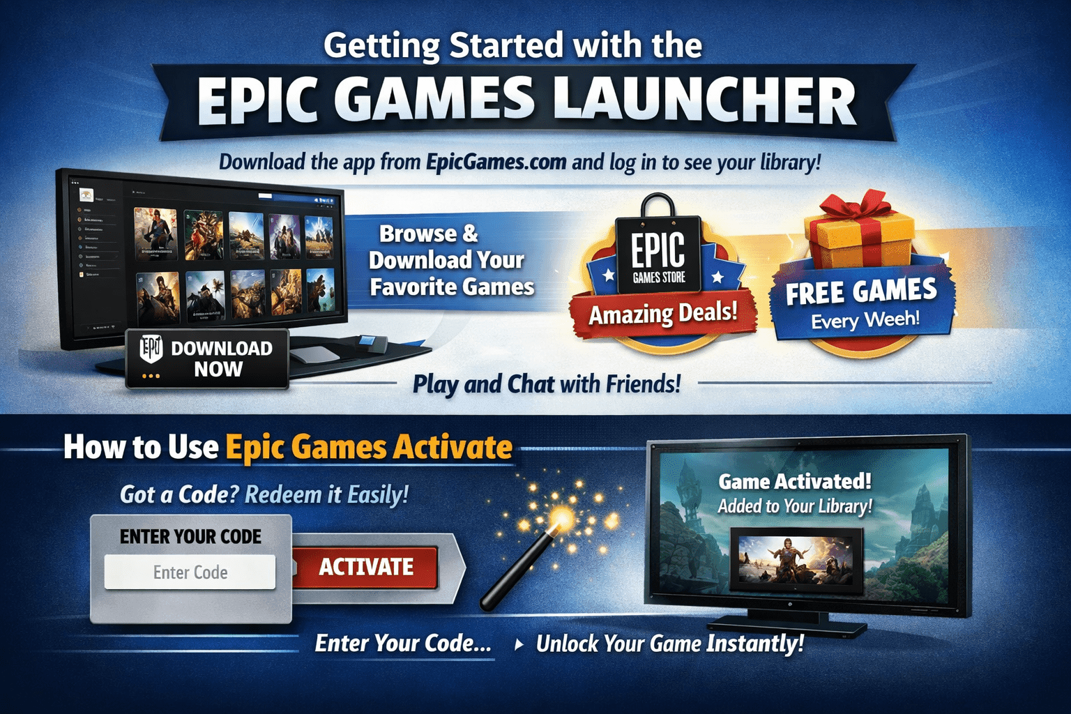 Epic guide gaming and travel visual 2