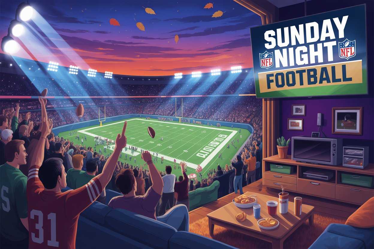 Sunday Night Football illustration prime time energy