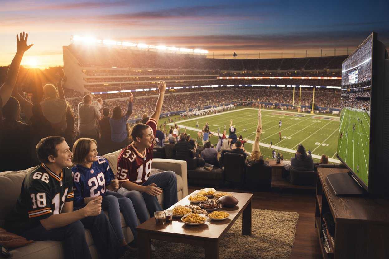 Sunday Night Football cinematic stadium night scene
