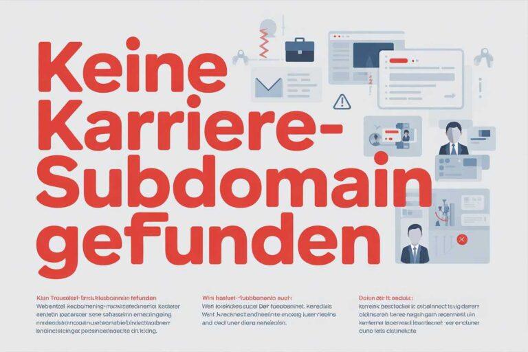 Keine Karriere-Subdomain Gefunden