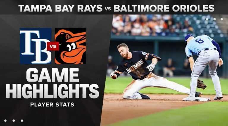 tampa bay rays vs baltimore orioles match player stats