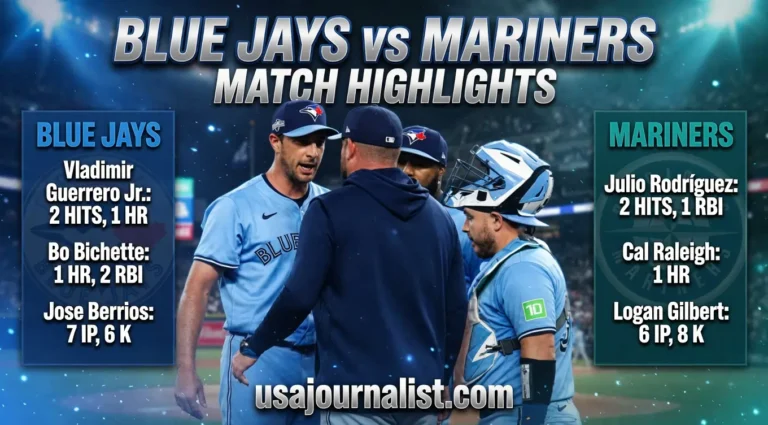 Toronto Blue Jays vs Seattle Mariners Match Player Stats
