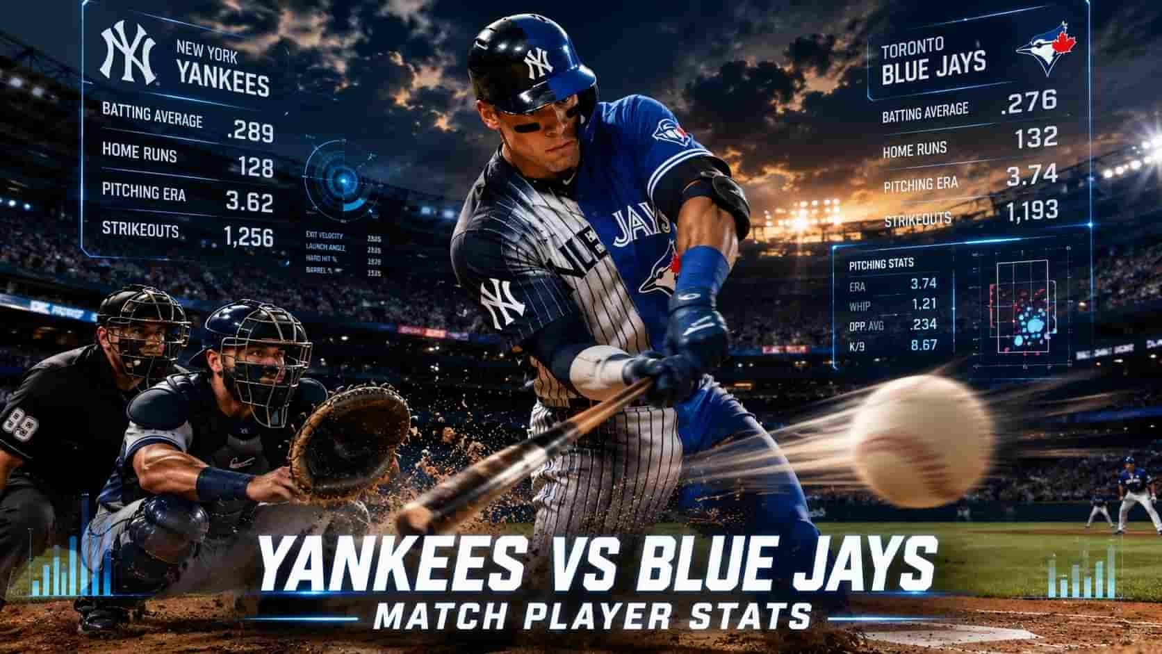 new york yankees vs toronto blue jays match player stats