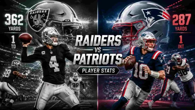 Las Vegas Raiders vs New England Patriots Match Player Stats