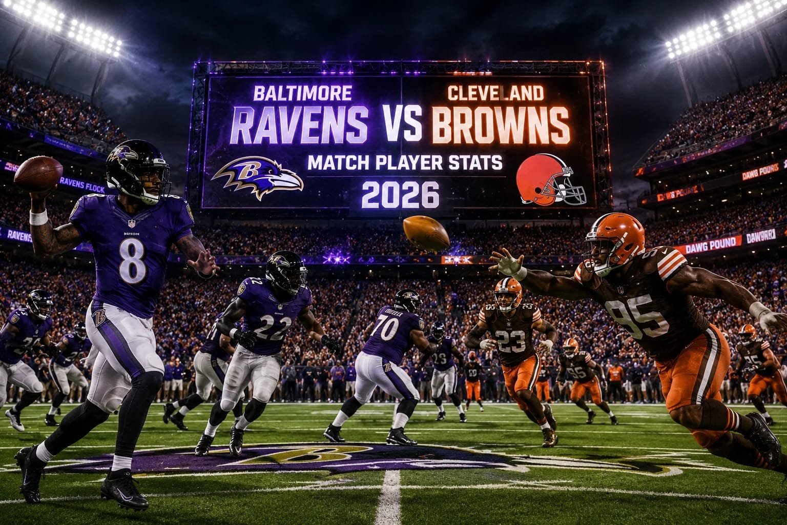 Baltimore Ravens vs Cleveland Browns Match Player Stats 2026