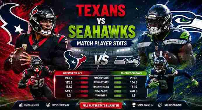 Texans vs Seahawks Match Player Stats