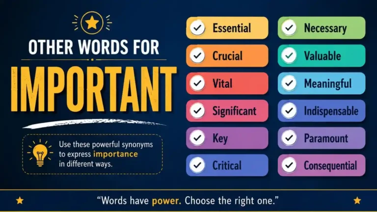 Other Words for Important