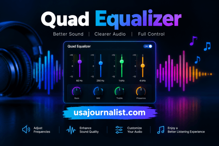 Quad Equalizer audio equalizer interface and sound controls